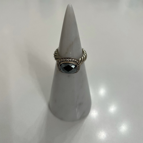 David Yurman Hematite/Diamond Ring Silver - Picture 2 of 8